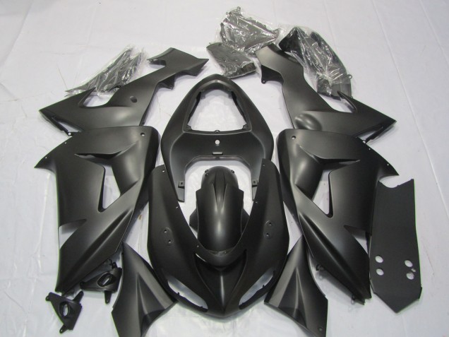 Matt Schwarz 2006-2007 Kawasaki ZX10R Motorrad Verkleidung Matt Schwarz 2006-2007 Kawasaki ZX10R Motorrad Verkleidung