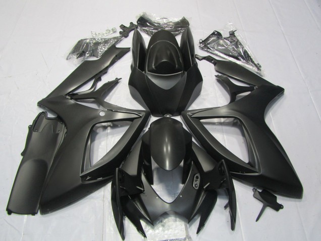 Matt Schwarz 2006-2007 Suzuki GSXR 600-750 Motorrad Verkleidung Matt Schwarz 2006-2007 Suzuki GSXR 600-750 Motorrad Verkleidung