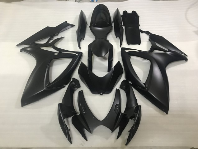 Matt Schwarz 2006-2007 Suzuki GSXR 600-750 Motorrad Verkleidung Matt Schwarz 2006-2007 Suzuki GSXR 600-750 Motorrad Verkleidung