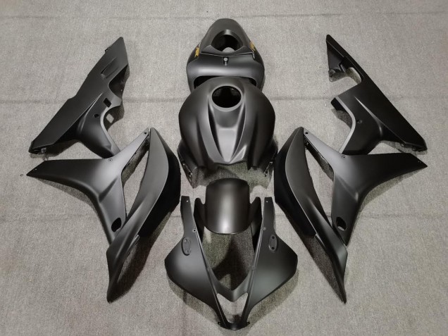 Matt Schwarz 2007-2008 Honda CBR600RR Motorrad Verkleidung Matt Schwarz 2007-2008 Honda CBR600RR Motorrad Verkleidung
