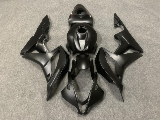 Matt Schwarz 2007-2008 Honda CBR600RR Motorrad Verkleidung Matt Schwarz 2007-2008 Honda CBR600RR Motorrad Verkleidung