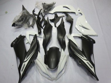 Matt Schwarz-Weiß 2013-2018 Kawasaki ZX6R Motorrad Verkleidung