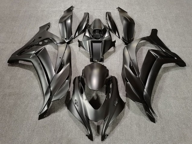 Matt Schwarz 2016-2019 Kawasaki ZX10R Motorrad Verkleidung Matt Schwarz 2016-2019 Kawasaki ZX10R Motorrad Verkleidung