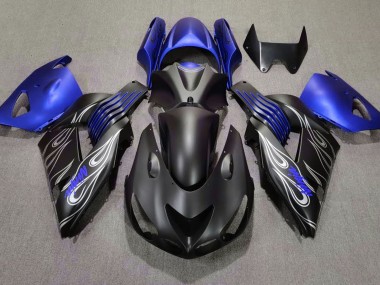 Matt Schwarz & Blau 2006-2011 Kawasaki ZX14R Motorrad Verkleidung