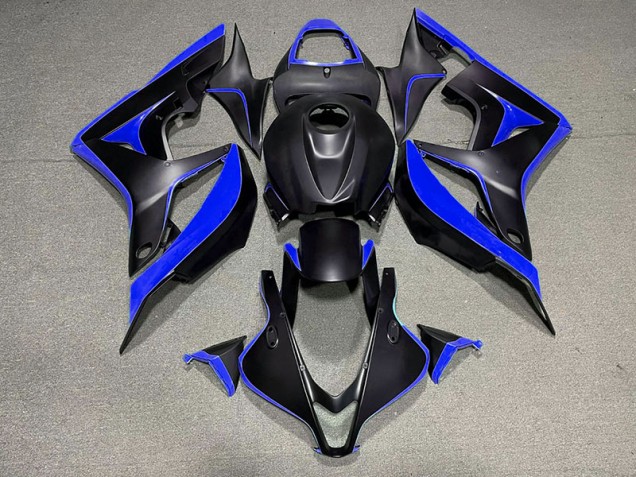 Matt Schwarz & Blau 2007-2008 Honda CBR600RR Motorrad Verkleidung Matt Schwarz & Blau 2007-2008 Honda CBR600RR Motorrad Verkleidung