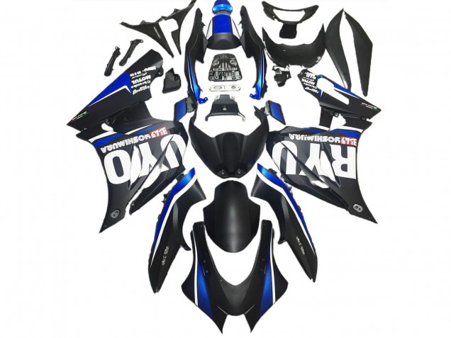 Matt Schwarz & Blau 2017-2023 Suzuki GSXR 1000 Motorrad Verkleidung Matt Schwarz & Blau 2017-2023 Suzuki GSXR 1000 Motorrad Verkleidung
