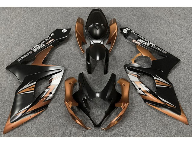 Matt Schwarz & Bronze 2005-2006 Suzuki GSXR 1000 Motorrad Verkleidung Matt Schwarz & Bronze 2005-2006 Suzuki GSXR 1000 Motorrad Verkleidung
