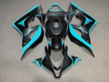 Matt Schwarz & Cyan 2007-2008 Honda CBR600RR Motorrad Verkleidung