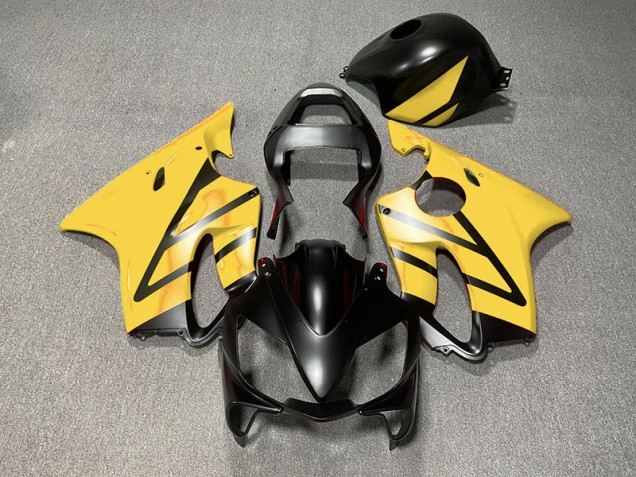 Matt Schwarz & Gelb 2001-2003 Honda CBR600 F4i Motorrad Verkleidung Matt Schwarz & Gelb 2001-2003 Honda CBR600 F4i Motorrad Verkleidung