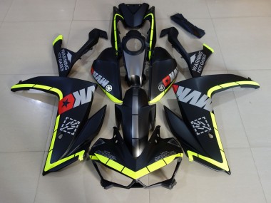 Matt Schwarz & Gelb 2015-2018 Yamaha R3 Motorrad Verkleidung
