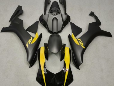 Matt Schwarz & Gelb 2015-2019 Yamaha R1 Motorrad Verkleidung