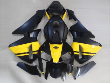 Matt Schwarz & Gelb Glänzend 2005-2006 Honda CBR600RR Motorrad Verkleidung