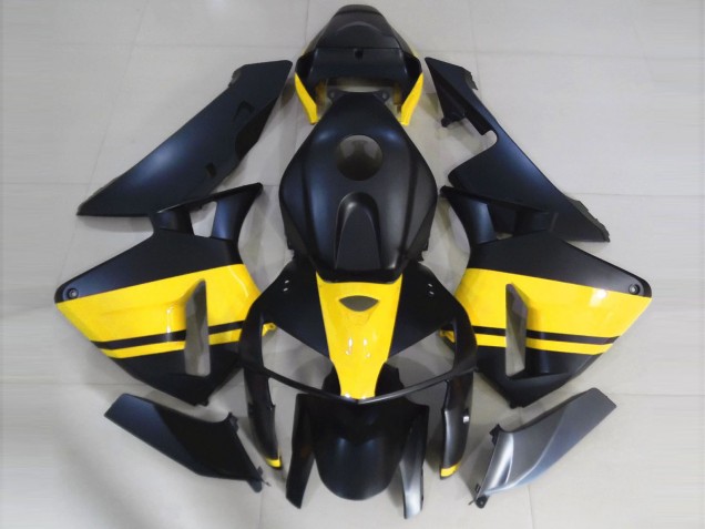 Matt Schwarz & Gelb Glänzend 2005-2006 Honda CBR600RR Motorrad Verkleidung Matt Schwarz & Gelb Glänzend 2005-2006 Honda CBR600RR Motorrad Verkleidung