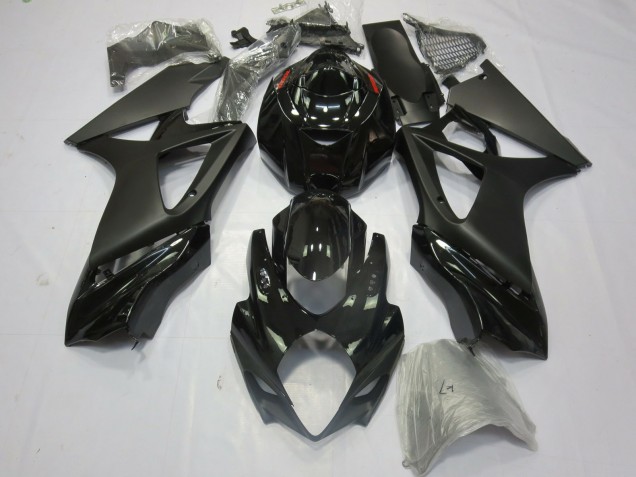Matt Schwarz Glänzend 2007-2008 Suzuki GSXR 1000 Motorrad Verkleidung Matt Schwarz Glänzend 2007-2008 Suzuki GSXR 1000 Motorrad Verkleidung