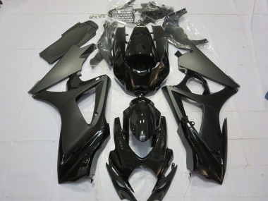 Matt Schwarz Glänzend Schwarz 2007-2008 Suzuki GSXR 1000 Motorrad Verkleidung