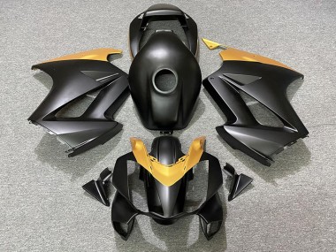 Matt Schwarz & Gold 2002-2012 Honda VFR800 Motorrad Verkleidung
