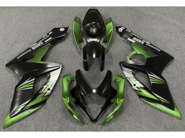Matt Schwarz & Grün 2005-2006 Suzuki GSXR 1000 Motorrad Verkleidung Matt Schwarz & Grün 2005-2006 Suzuki GSXR 1000 Motorrad Verkleidung