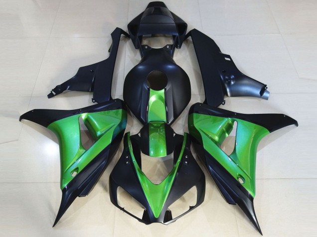 Matt Schwarz & Grün 2006-2007 Honda CBR1000RR Motorrad Verkleidung Matt Schwarz & Grün 2006-2007 Honda CBR1000RR Motorrad Verkleidung