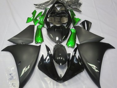 Matt Schwarz & Grün 2009-2011 Yamaha R1 Motorrad Verkleidung