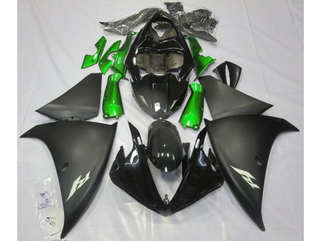 Matt Schwarz & Grün 2009-2011 Yamaha R1 Motorrad Verkleidung Matt Schwarz & Grün 2009-2011 Yamaha R1 Motorrad Verkleidung