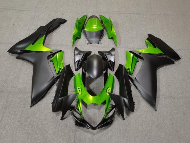 Matt Schwarz & Grün 2011-2024 Suzuki GSXR 600-750 Motorrad Verkleidung