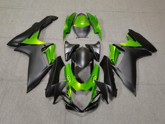 Matt Schwarz & Grün 2011-2024 Suzuki GSXR 600-750 Motorrad Verkleidung Matt Schwarz & Grün 2011-2024 Suzuki GSXR 600-750 Motorrad Verkleidung