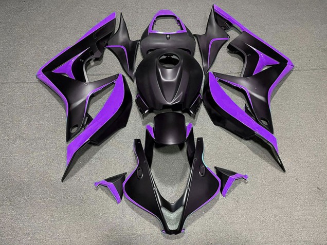 Matt Schwarz & Lila 2007-2008 Honda CBR600RR Motorrad Verkleidung Matt Schwarz & Lila 2007-2008 Honda CBR600RR Motorrad Verkleidung