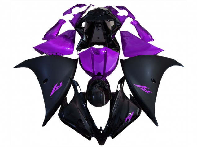 Matt Schwarz & Lila 2012-2014 Yamaha R1 Motorrad Verkleidung Matt Schwarz & Lila 2012-2014 Yamaha R1 Motorrad Verkleidung