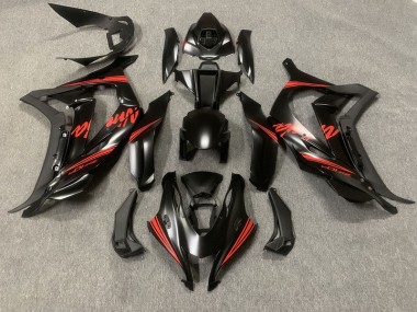 Matt Schwarz Mit Rot 2016-2019 Kawasaki ZX10R Motorrad Verkleidung
