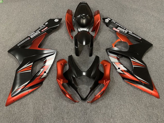 Matt Schwarz & Orange 2005-2006 Suzuki GSXR 1000 Motorrad Verkleidung Matt Schwarz & Orange 2005-2006 Suzuki GSXR 1000 Motorrad Verkleidung