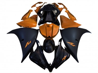 Matt Schwarz & Orange 2012-2014 Yamaha R1 Motorrad Verkleidung