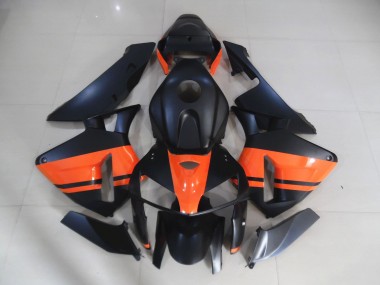 Matt Schwarz & Orange Glänzend 2005-2006 Honda CBR600RR Motorrad Verkleidung
