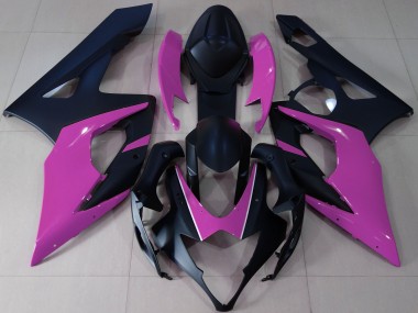 Matt Schwarz & Pink 2005-2006 Suzuki GSXR 1000 Motorrad Verkleidung