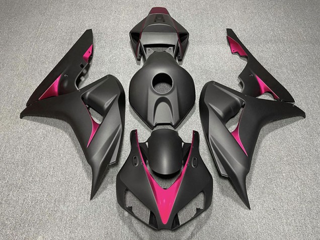 Matt Schwarz & Pink 2006-2007 Honda CBR1000RR Motorrad Verkleidung Matt Schwarz & Pink 2006-2007 Honda CBR1000RR Motorrad Verkleidung