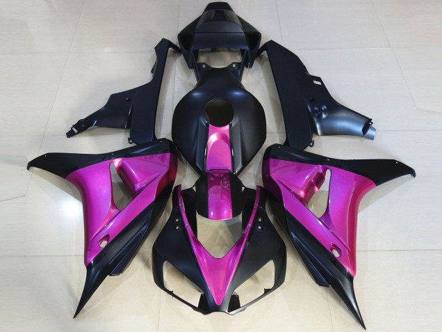 Matt Schwarz & Pink 2006-2007 Honda CBR1000RR Motorrad Verkleidung Matt Schwarz & Pink 2006-2007 Honda CBR1000RR Motorrad Verkleidung