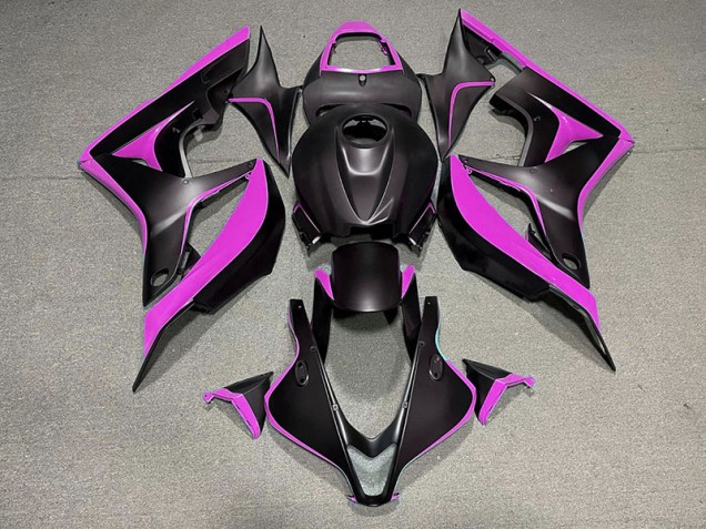 Matt Schwarz & Pink 2007-2008 Honda CBR600RR Motorrad Verkleidung