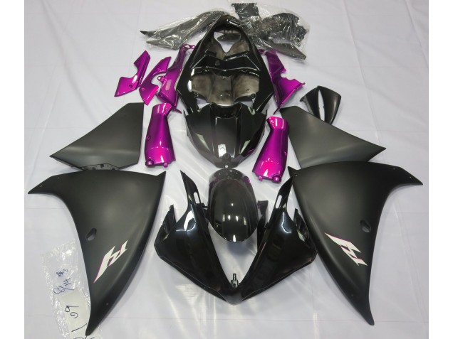 Matt Schwarz & Pink 2009-2011 Yamaha R1 Motorrad Verkleidung Matt Schwarz & Pink 2009-2011 Yamaha R1 Motorrad Verkleidung