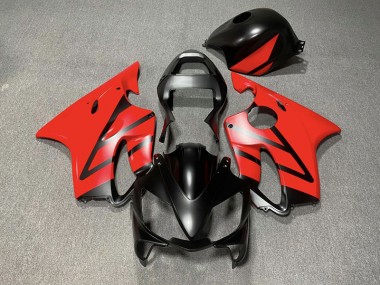 Matt Schwarz & Rot 2001-2003 Honda CBR600 F4i Motorrad Verkleidung