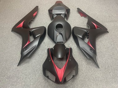 Matt Schwarz & Rot 2006-2007 Honda CBR1000RR Motorrad Verkleidung