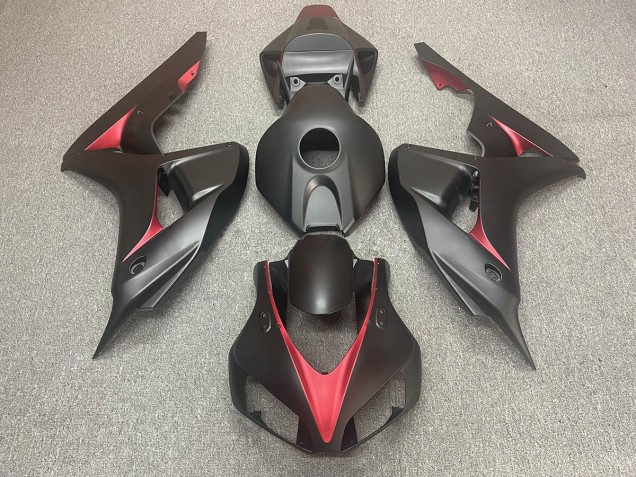 Matt Schwarz & Rot 2006-2007 Honda CBR1000RR Motorrad Verkleidung Matt Schwarz & Rot 2006-2007 Honda CBR1000RR Motorrad Verkleidung