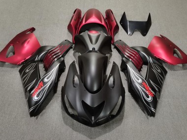 Matt Schwarz & Rot 2006-2011 Kawasaki ZX14R Motorrad Verkleidung