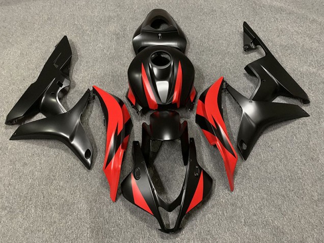 Matt Schwarz & Rot 2007-2008 Honda CBR600RR Motorrad Verkleidung Matt Schwarz & Rot 2007-2008 Honda CBR600RR Motorrad Verkleidung