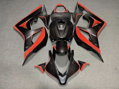 Matt Schwarz & Rot 2007-2008 Honda CBR600RR Motorrad Verkleidung