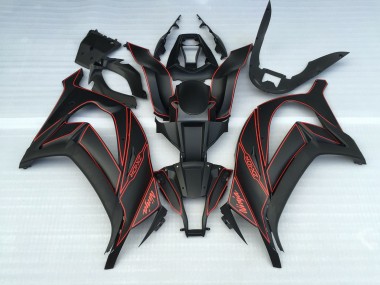 Matt Schwarz & Rot 2011-2015 Kawasaki ZX10R Motorrad Verkleidung