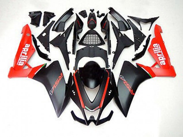 Matt Schwarz & Rot 2012-2015 Aprilia RS4 125 Motorrad Verkleidung Matt Schwarz & Rot 2012-2015 Aprilia RS4 125 Motorrad Verkleidung