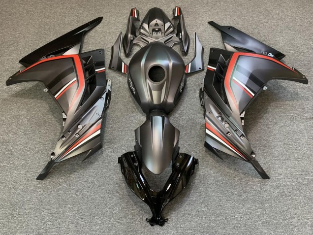 Matt Schwarz & Rot 2013-2018 Kawasaki Ninja 300 Motorrad Verkleidung Matt Schwarz & Rot 2013-2018 Kawasaki Ninja 300 Motorrad Verkleidung