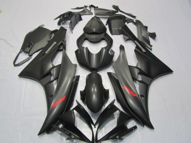 Matt Schwarz-Rot Aufkleber 2006-2007 Yamaha R6 Motorrad Verkleidung