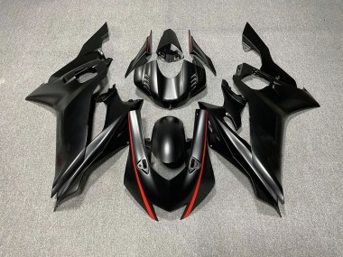 Matt Schwarze & Rot Akzente 2017-2021 Yamaha R6 Motorrad Verkleidung