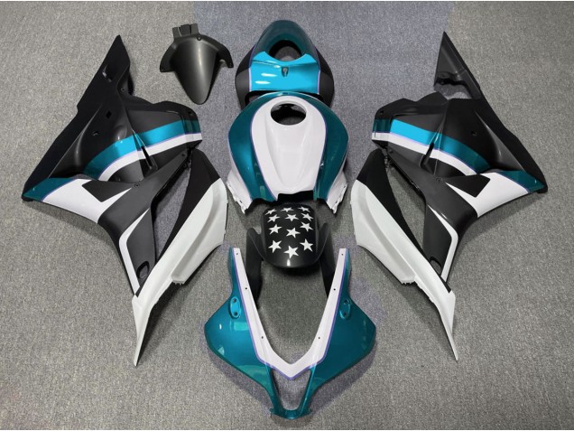 Matt Schwarzer & Hellblauer Stern 2009-2012 Honda CBR600RR Motorrad Verkleidung Matt Schwarzer & Hellblauer Stern 2009-2012 Honda CBR600RR Motorrad Verkleidung