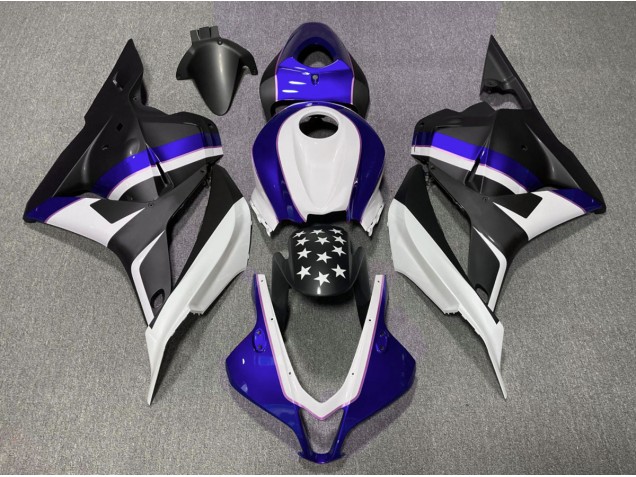 Matt Schwarzer & Tiefes Blauer Stern 2009-2012 Honda CBR600RR Motorrad Verkleidung Matt Schwarzer & Tiefes Blauer Stern 2009-2012 Honda CBR600RR Motorrad Verkleidung